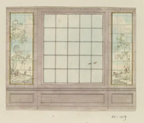Design Drawing for a Room Wall with Window
