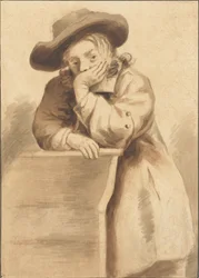 Boy Leaning on a Chair