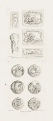 Different Designs for Snuff Boxes and a Cane Handle, 5th Plate, plate 53 in Oeuvre de Juste-Aurèle Meissonnier