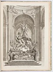 Design for the Master Altar of the Church of St. Sulpice of Paris, plate 109, in Works by Juste-Aurèle Meissonnier