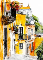 Colorful Old Town Street
