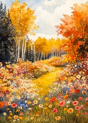 Sunlit Autumn Path