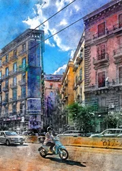 Vibrant City Street