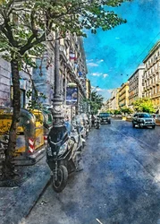 Vibrant City Street