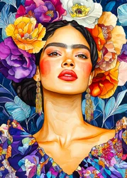 Vibrant Floral Portrait