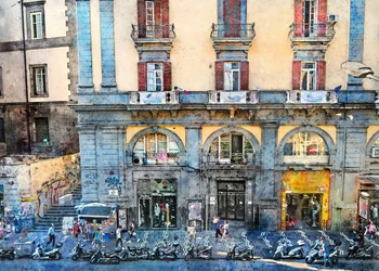 Vibrant Italian Street Scene