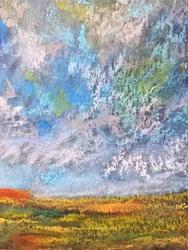 Vibrant Sky Over Fields