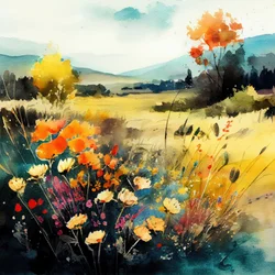 Vibrant Wildflower Field