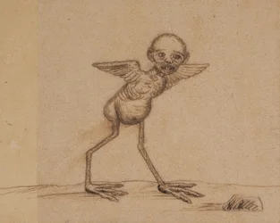 Motif from an East Greenlandic Legend (A Bird Creature with a Child