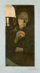 Woman with Orange