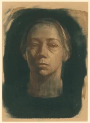 Self-Portrait Facing (First State)