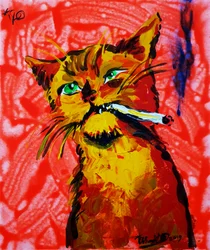 Cool Cat Smoking