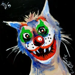 Creepy Clown Cat