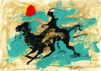 Dynamic Horse Desert Gallop