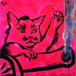 Fierce Pink Feline