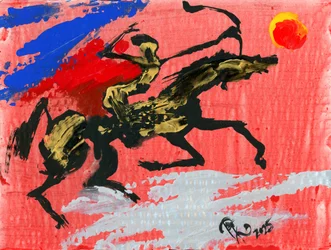 Galloping Warrior Horse