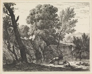 Landscape with a Man and Two Donkeys