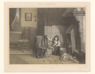 Interior with a Girl by the Cradle