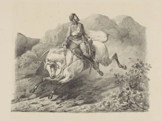 Fleeing Soldier on Horseback