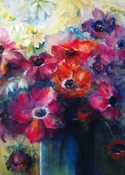 Caen Anemones with Daisies