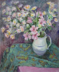 Pink Flowers in a Jug