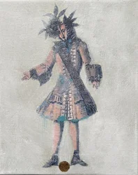 Whimsical Leaf Crowned Figure