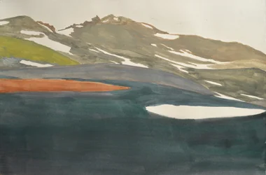 Snowy Mountain Lake View