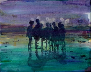 Twilight Figures Reflection