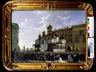 Easter Procession at the Maria Annunciation Cathedral in Moscow