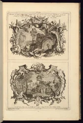 Print, Design for Two Cartouches, 1745