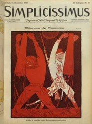 Militarism or Communism, Front Cover Illustration of 