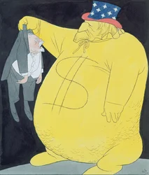 Uncle Sam as a Sack of Dollars with Poincare