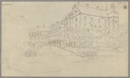 View of a Castle with Renaissance Gables in Silesia or Bohemia