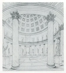 Berlin. Old Museum at Lustgarten. View of the Rotunda