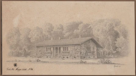 Berlin. Swiss House on Peacock Island. View