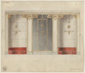 Berlin, Wilhelmstraße 102. Palace of Prince Albrecht of Prussia, design for the Marble Hall