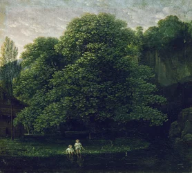 Landscape with Two Bathing Children