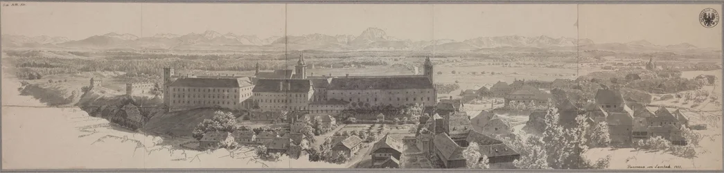 Panorama of Lambach with the Benedictine Monastery