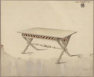 Potsdam. Babelsberg Palace (?). Design for a slanted table