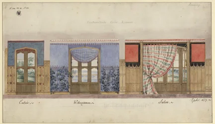 Potsdam. Babelsberg Palace. Wall Decorations