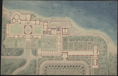 Reconstruction of the Villa Laurentina after Pliny