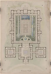 Orianda Palace in Crimea. Classical design. Ground plan