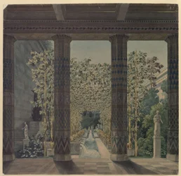 Orianda Palace in Crimea. Antique Design. Imperial Garden