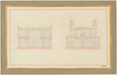 Section of the Crossing and the West End of a Cathedral for Berlin