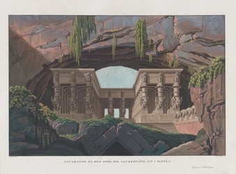 Stage Design for the Opera Die Zauberflöte by Wolfgang Amadeus Mozart