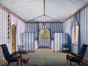 Tent room in Charlottenhof Palace, after 1830, watercolour by Karl Friedrich Schinkel (1781-1841)