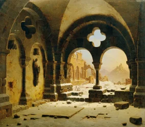 Monastery Ruins in Winter