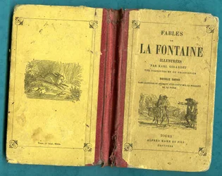 Cover of a book of the Fables de la Fontaine illustrated by Karl Girardet, Mame in Tours