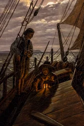Sailboat (Detail), After 1820