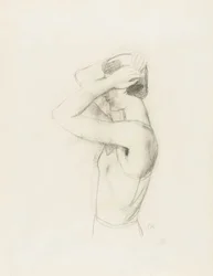 Standing Girl Fixing Her Hair